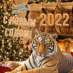 Картинки на Новий рік тигра 2022 для сім'ї та рідних.