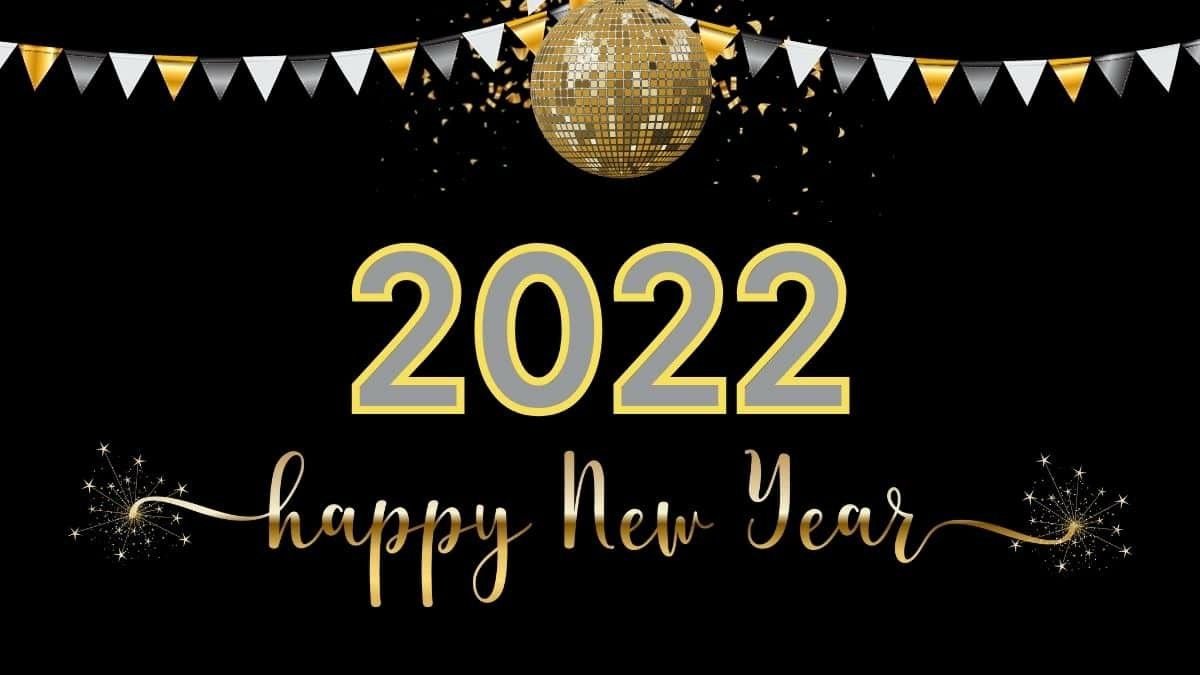 Зображення привітання з Новим роком 2022 англійською мовою
