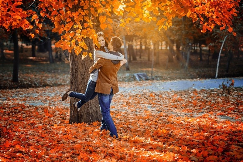 Добірка пари закохані восени