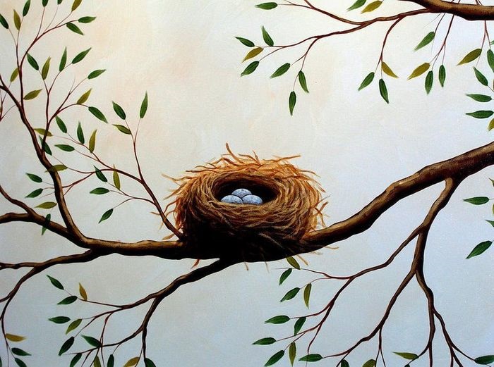 Гніздо на дереві – гарні малюнки для дітей