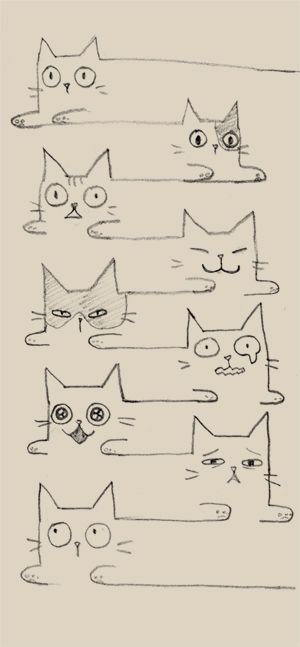 Красиві картинки для змальовування кішечки