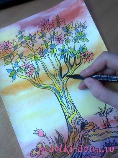 Чарівне дерево намалювати олівцем, ідеї
