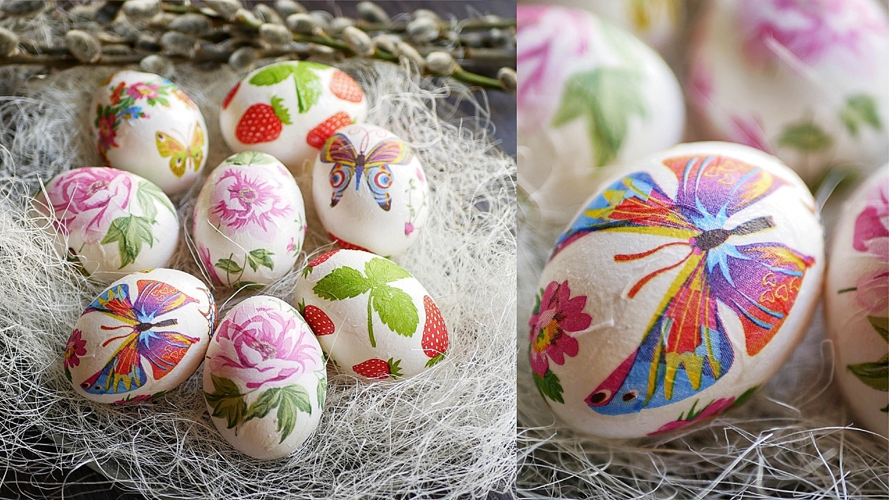 Цікаві способи фарбування яєць на Великдень
