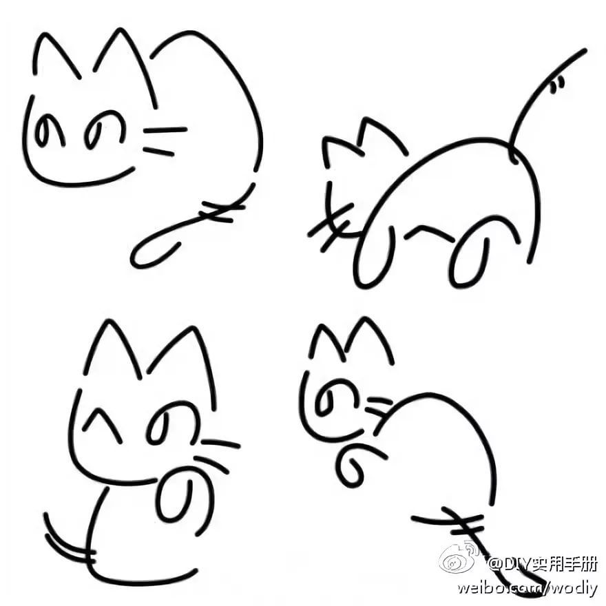 Малюнки для змалювання кошенята милі