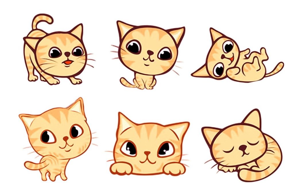 Малюнки для змалювання кошенята милі