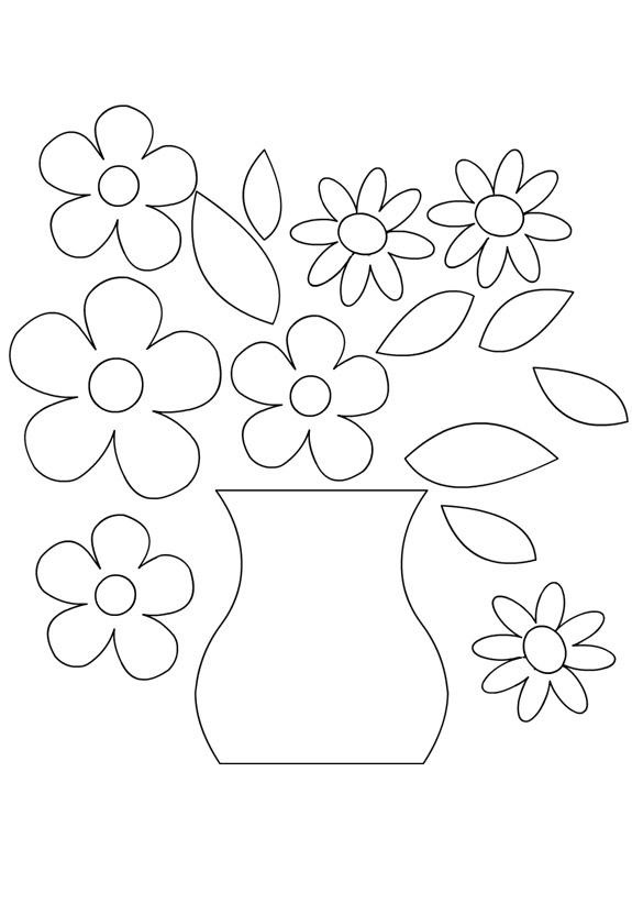 Шаблон вази для квітів