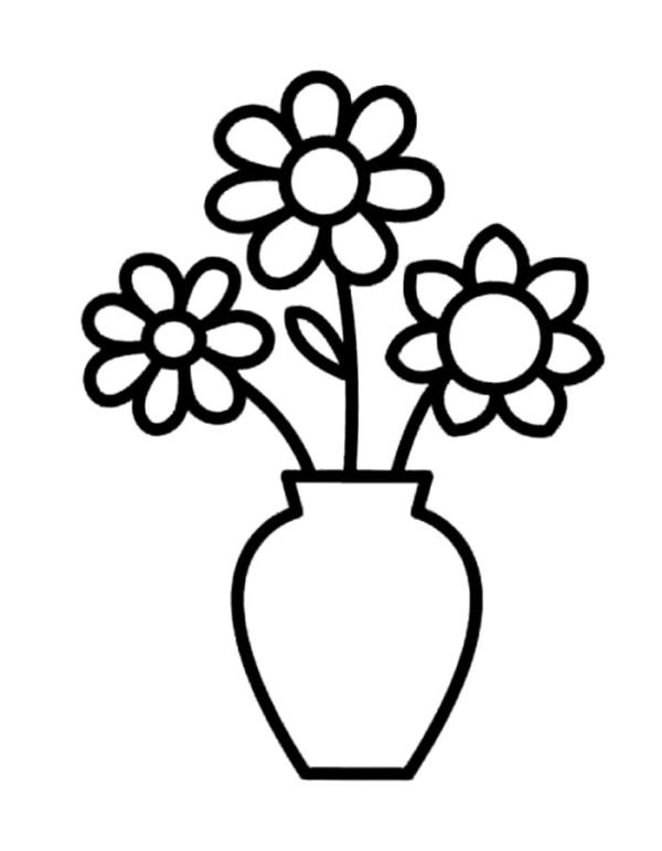 Шаблон вази для квітів