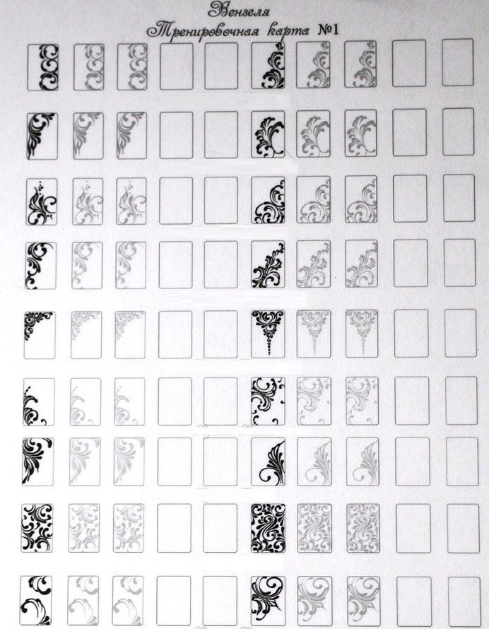 Малюнки шаблони для нігтів