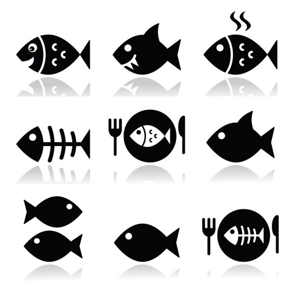 Рисунок риби на тарілці
