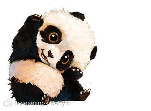 Намальовані малюнки панди