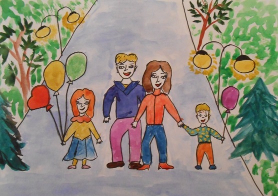 Малюнок моя сім'я до школи