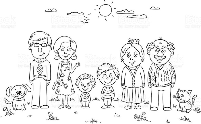 Малюнок моя сім'я до школи