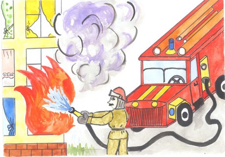 Малюнок протипожежної безпеки для дітей