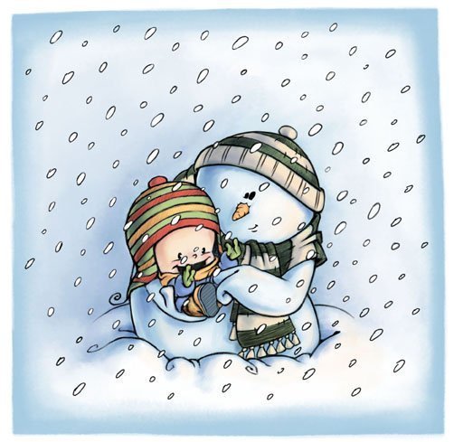 Гарні та милі малюнки сніговиків